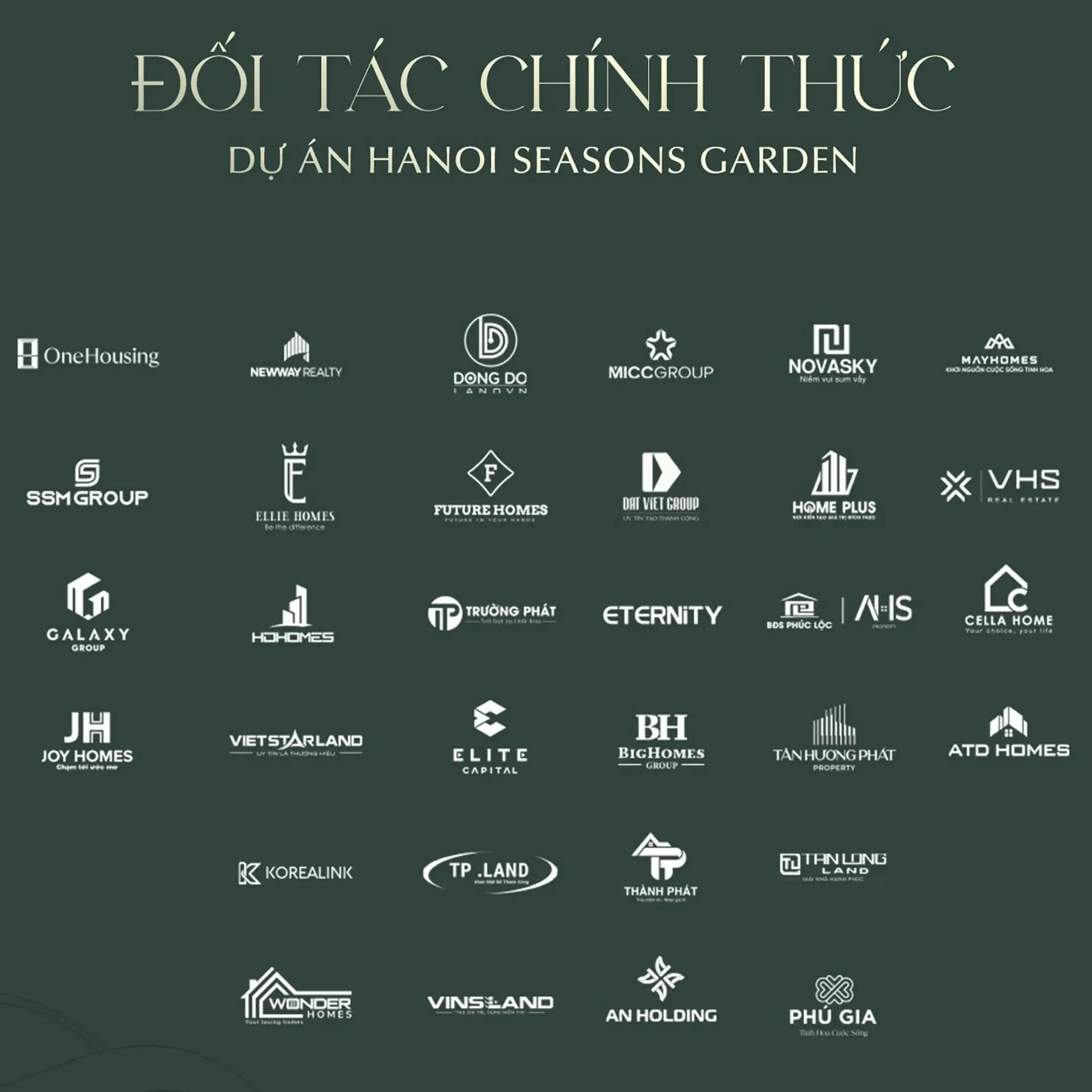 Chủ Đầu Tư Công Bố Đối Tác Chính Thức Dự Án HaNoi Seasons Garden